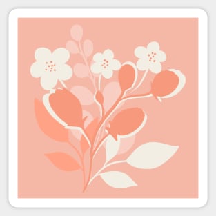 Modern floral bouquet print Sticker